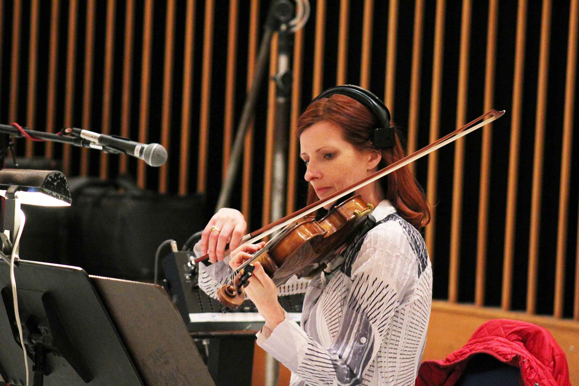 The Soloist makes a recording